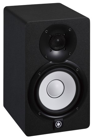 HS5 5 Powered Studio Speakers Pair with Sonic Fiber Isolation Pads Studio Monitor Speakers Black 