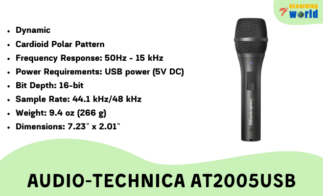 Audio-Technica AT2005USB Specifications