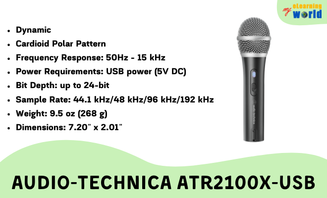 Audio-Technica ATR2100x-USB Specifications