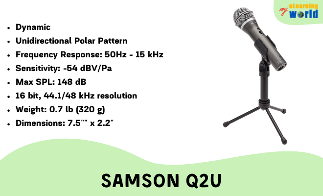 Samson Q2U Specifications