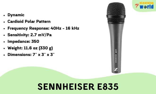 Sennheiser E835 Specifications