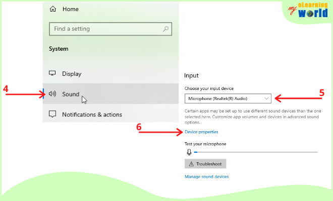 Steps 4-6 to Adjust Mic Sensitivity in Windows 10