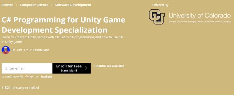 C# Programming for Unity Game Development | Coursera