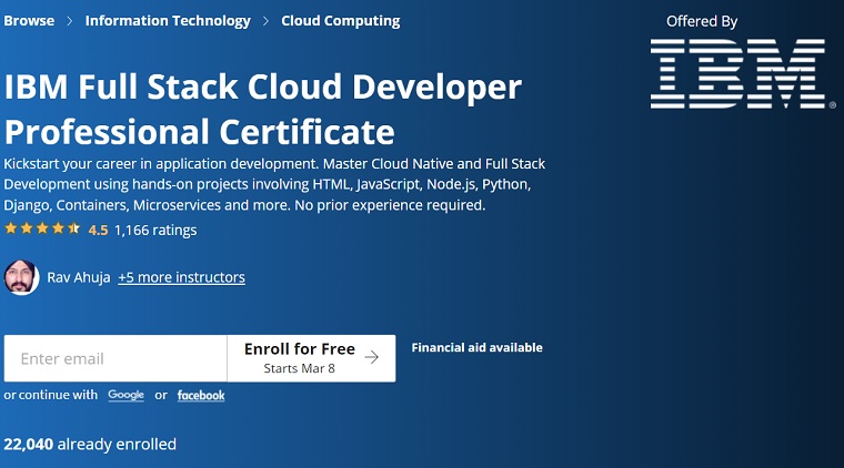 IBM Full Stack Cloud Developer Professional Certificate | Coursera