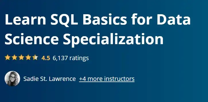 Learn SQL Basics for Data Science | Coursera