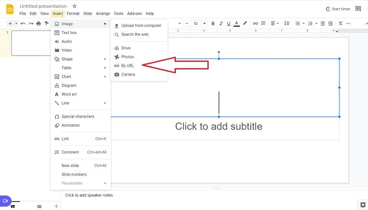 add gif to google slides from url