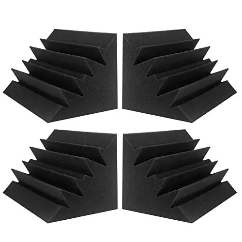 JBER 4 Pack Acoustic Foam Bass Trap Studio Foam 12" X 7" X 7"