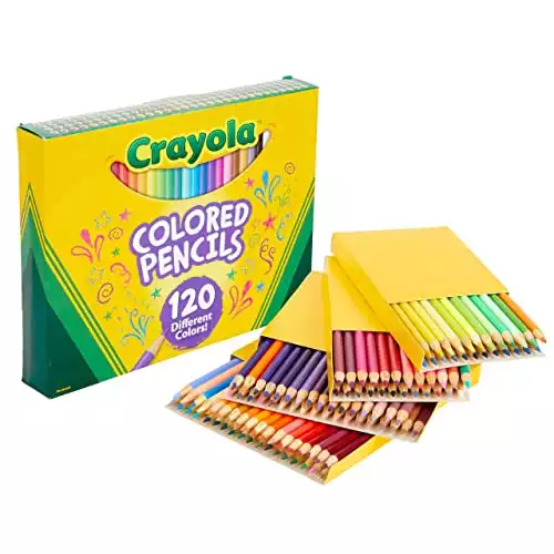 Crayola Colored Pencils, Bulk School Supplies For Kids And Adults, 120 Count, No Repeat Colors [Amazon Exclusive]