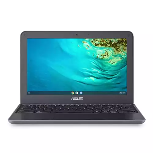ASUS Chromebook C203XA Rugged & Spill Resistant Laptop, 11.6" HD, 180 Degree, MediaTek Quad-Core Processor, 4GB RAM, 32GB eMMC, MIL-STD 810G Durability, Dark Grey, Education, Chrome OS, C203X...