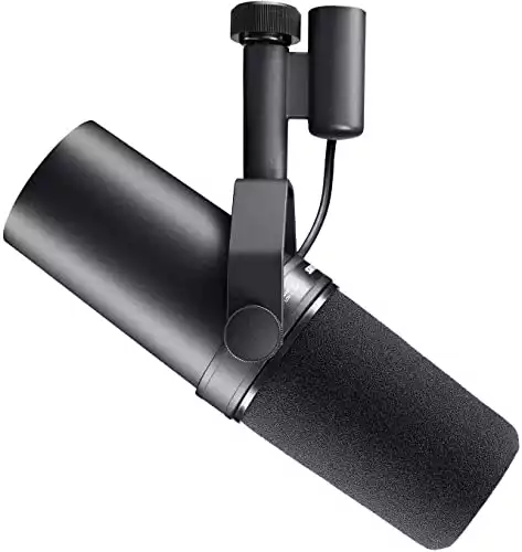 Shure SM7B Vocal Dynamic Microphone for Broadcast, Podcast & Recording, XLR Studio Mic for Music & Speech, Wide-Range Frequency, Warm & Smooth Sound, Rugged Construction, Detachable Windsc...