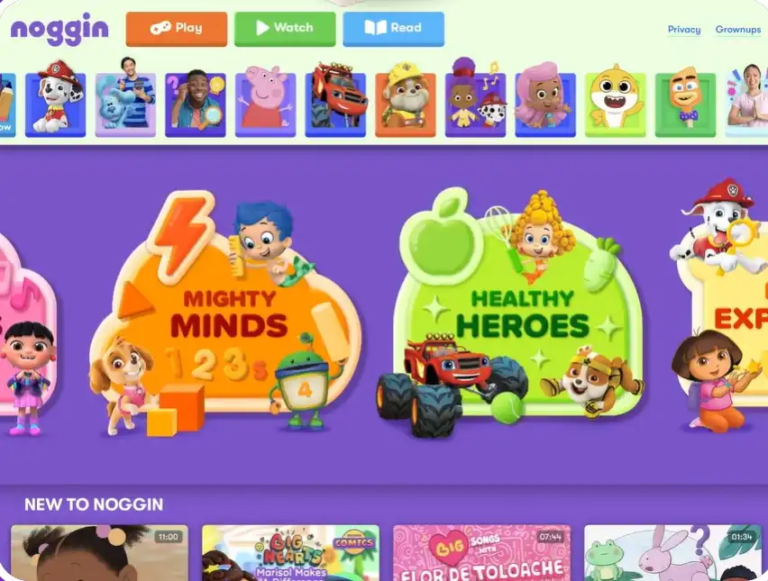 Noggin – Interactive learning with the trusted characters your kids love.