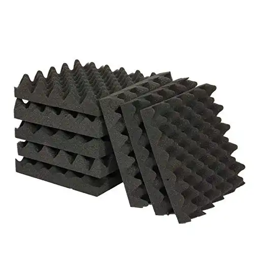 6 Pack Egg Crate Foam Cushion 2" Thick Acoustic Panels Sound Proof Foam Padding