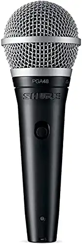 Shure PGA48 Dynamic Microphone - Handheld Mic for Vocals with Cardioid Pick-up Pattern