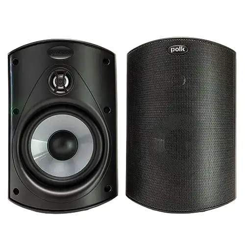 Polk Audio Atrium 4 Outdoor Speakers with Powerful Bass (Pair, Black) - 35% Off!