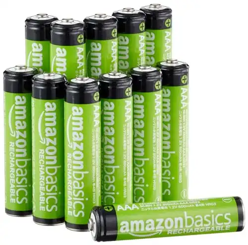Amazon Basics 12-Pack Rechargeable AAA NiMH Performance Batteries - 35% Off!