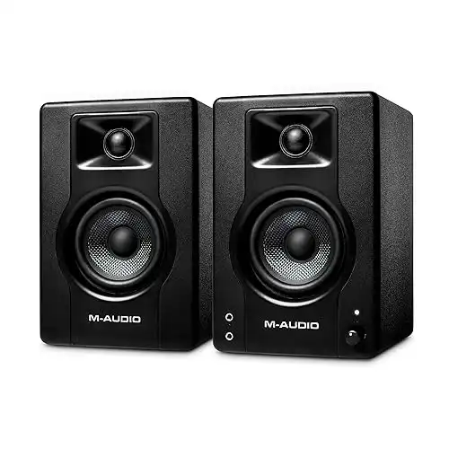 M-Audio BX3 – 120-Watt Powered Desktop Computer Speakers / Studio Monitors for Gaming, Music Production, Live Streaming and Podcasting (Pair)