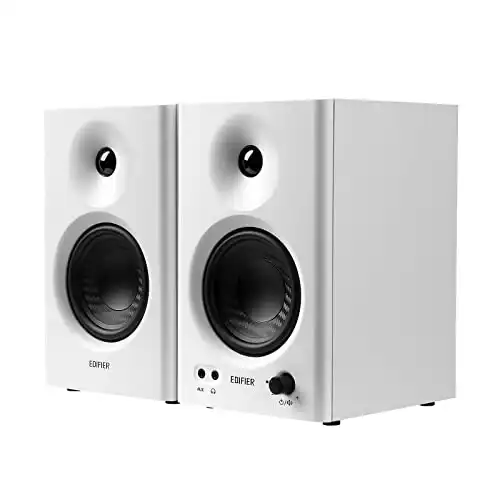Edifier MR4 Powered Studio Monitor Speakers, 4" Active Near-Field Monitor Speaker - White (Pair)