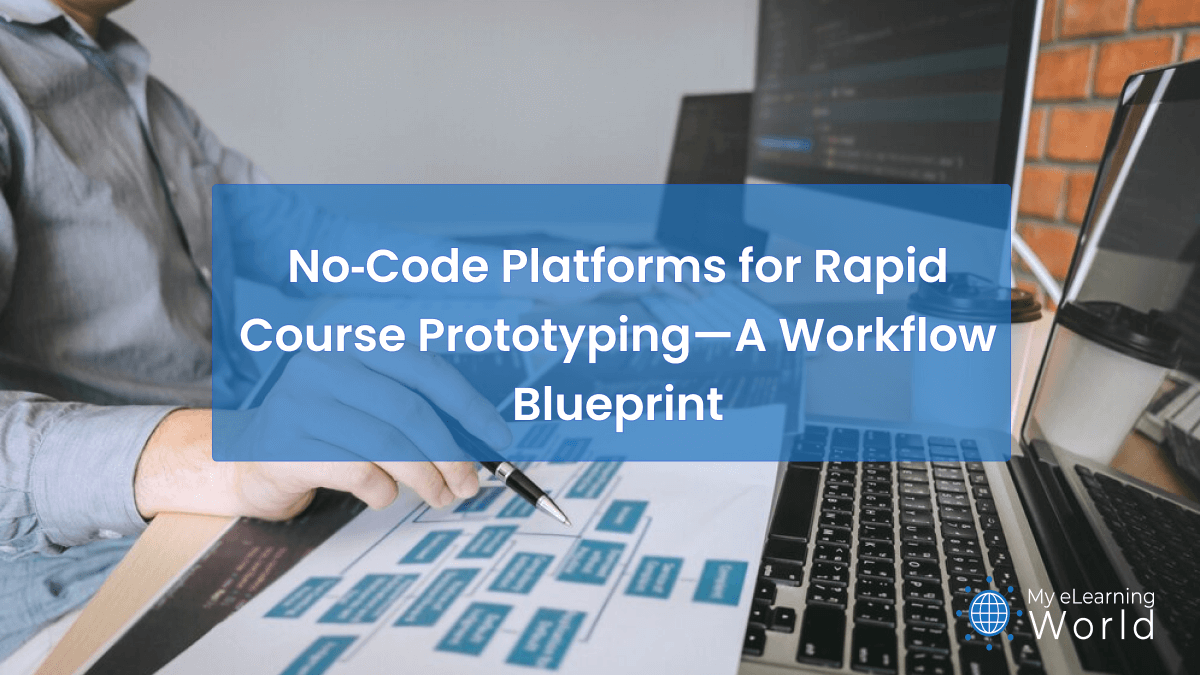 High‑resolution illustration for No‑Code Platforms for Rapid Course Prototyping—A Workflow Blueprint