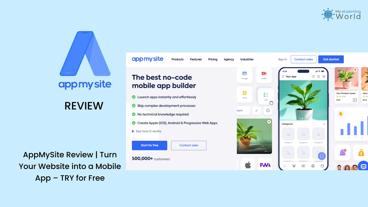 Business owner showing a mobile app and website.